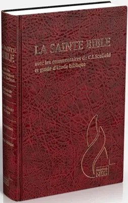 Bible d'étude Segond NEG Scofield, grenat - couverture rigide, skyvertex
