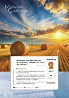 Méditations quotidiennes - calendrier éphéméride, bloc et plaque