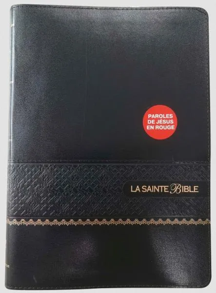 Bible Segond 1910, gros caractères, similicuir noir