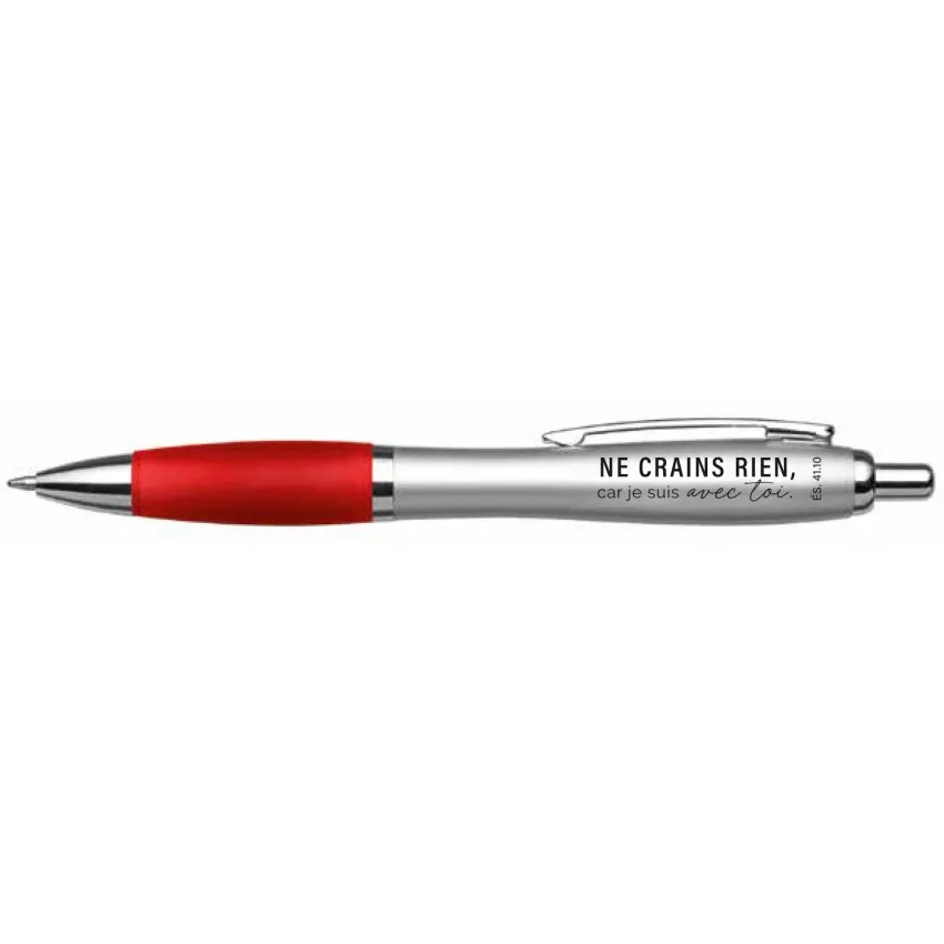 Stylo rouge « Ne crains rien, car je suis avec toi. » Ésaïe 41.10 - Mot d'ordre 2027