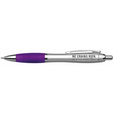 Stylo violet « Ne crains rien, car je suis avec toi. » Ésaïe 41.10 - Mot d'ordre 2027