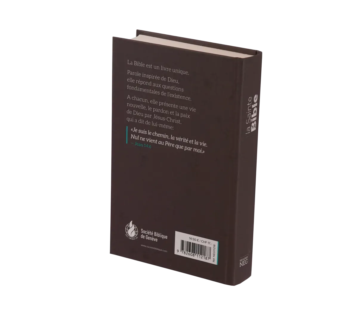 Bible Segond NEG, compacte - couverture rigide brune chocolat