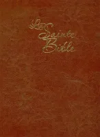 Bible Segond 1910, gros caractères, marron - couverture similicuir souple, tranche or, onglets