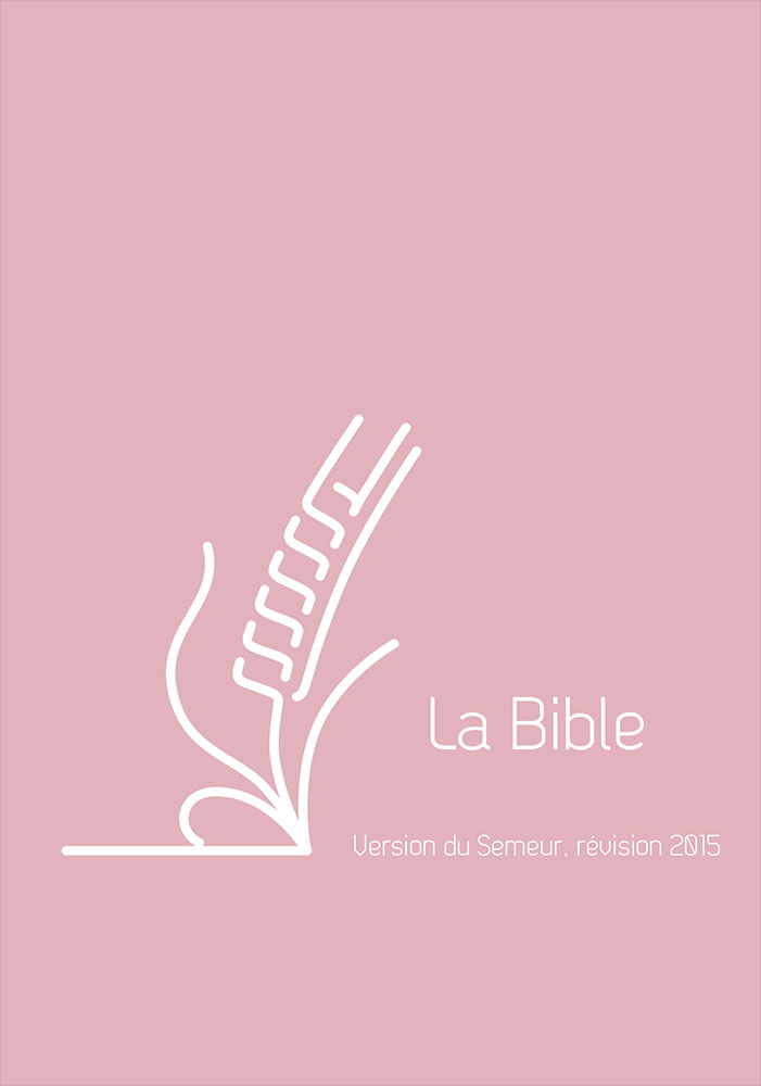 Bible Semeur 2015, de poche, rose - couverture souple, vivella, avec zipper