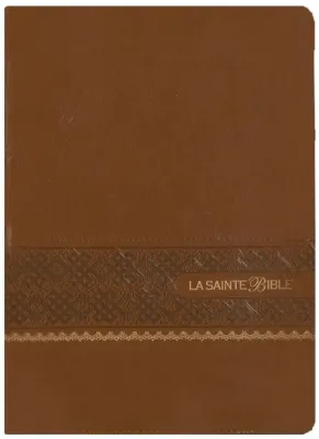 Bible Segond 1910, gros caractères, marron - couverture souple, flexa, tranche or
