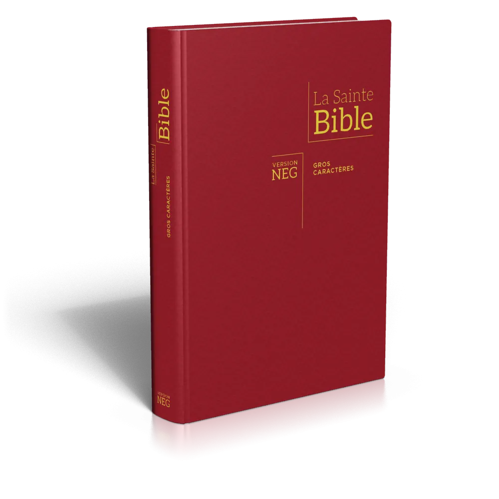 Bible Segond NEG, gros caractères, bordeaux - Couverture rigide, Skyvertex bordeaux