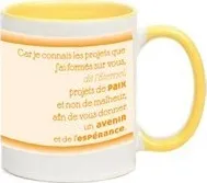 Mug jaune clair - Car je connais ...