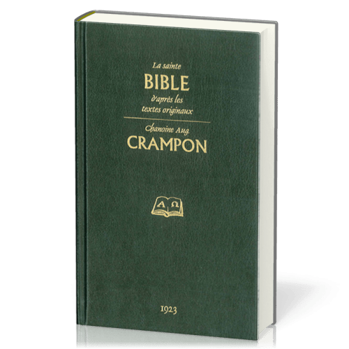 Bible Crampon 1923, verte - couverture rigide avec étui 