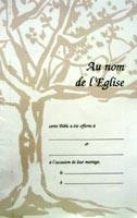 Au nom de l'Eglise - Livret de mariage petit format