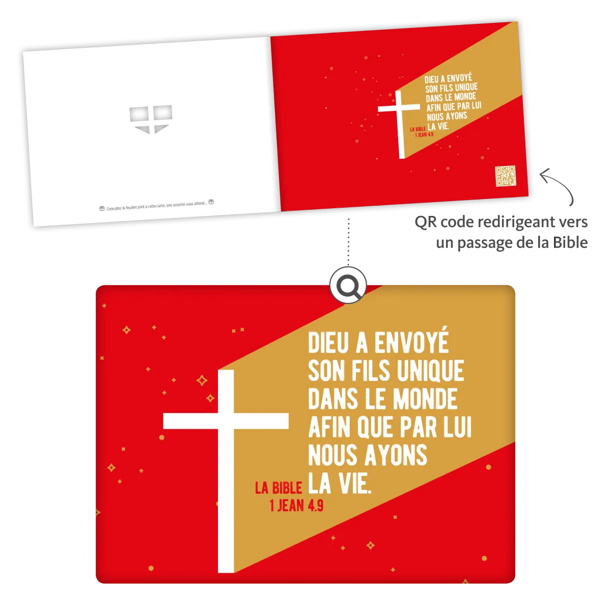 À Noël je fais un cadeau, Dieu aussi… - Carte surprise