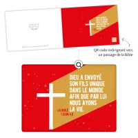 À Noël je fais un cadeau, Dieu aussi… - Carte surprise