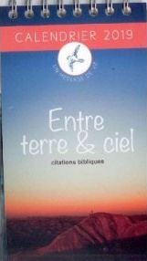 Entre terre & ciel, citations bibliques - mini calendrier à poser