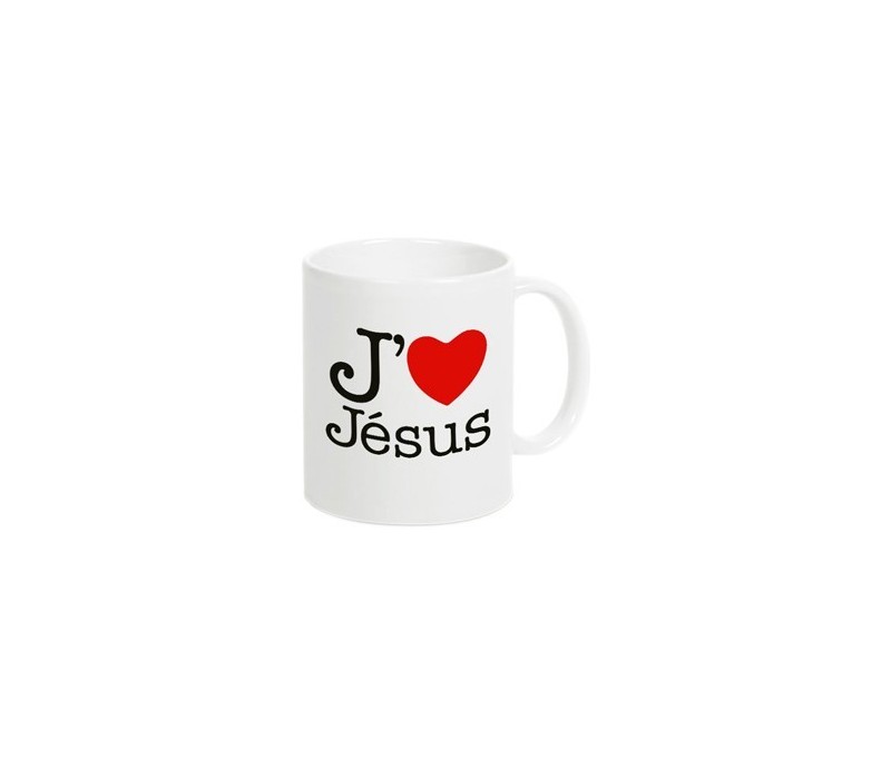 MUG BLANC J'AIME JESUS 1 JEAN 4;19