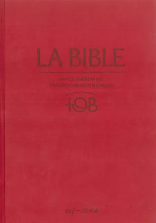 Bible d'étude TOB 2010, notes intégrales, grand format, grenat - couverture rigide, livres...
