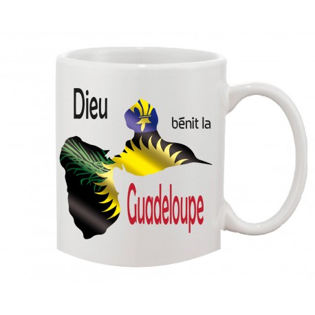 Mug "Dieu bénit la Guadeloupe "