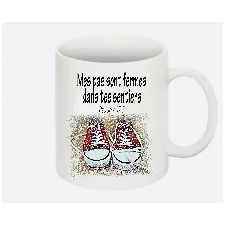 Mug "Mes pas sont fermes […]" Psaume 17.5