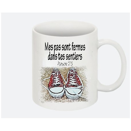 Mug "Mes pas sont fermes […]" Psaume 17.5