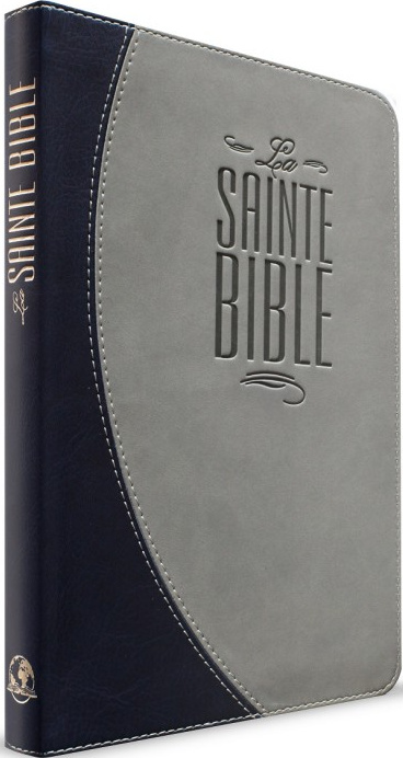 Bible Segond 1880 révisée, compacte, onglets, duo bleu nuit gris - Esaïe 55, couverture souple,...