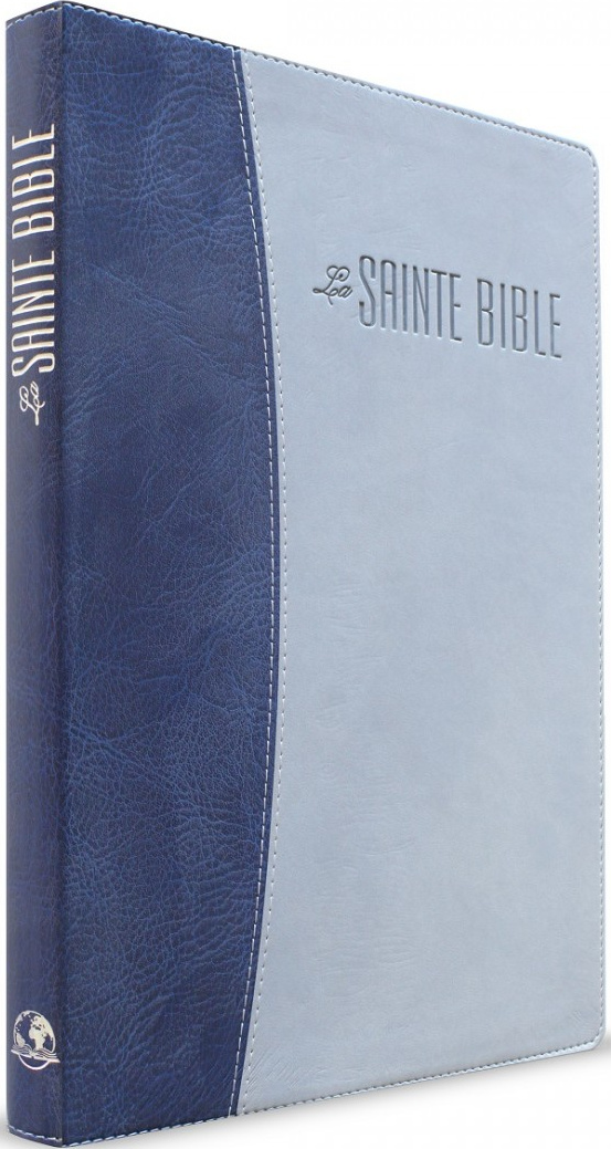 Bible Segond 1880 révisée, confort, duo bleu nuit gris - Esaïe 55, couverture souple, vivella