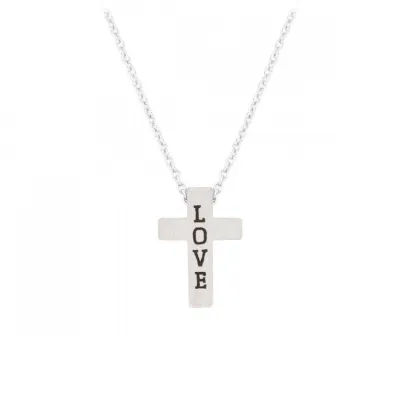Collier avec pendentif croix "Love"
