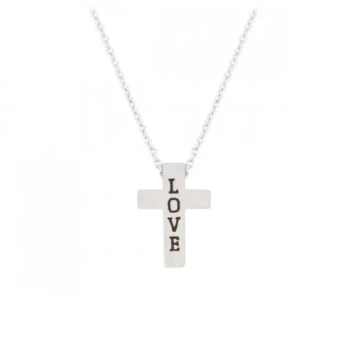 Collier avec pendentif croix "Love"
