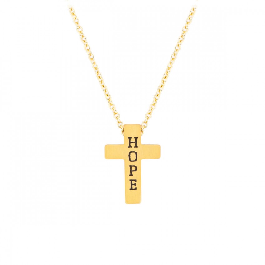 Collier avec pendentif croix "Hope"