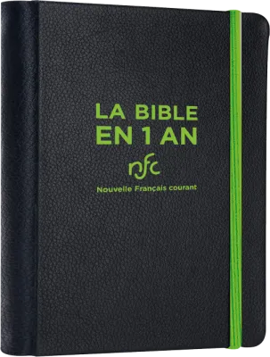 Bible Nouvelle Français courant, Bible en un an - rigide simili cuir noir - sans deutérocanoniques