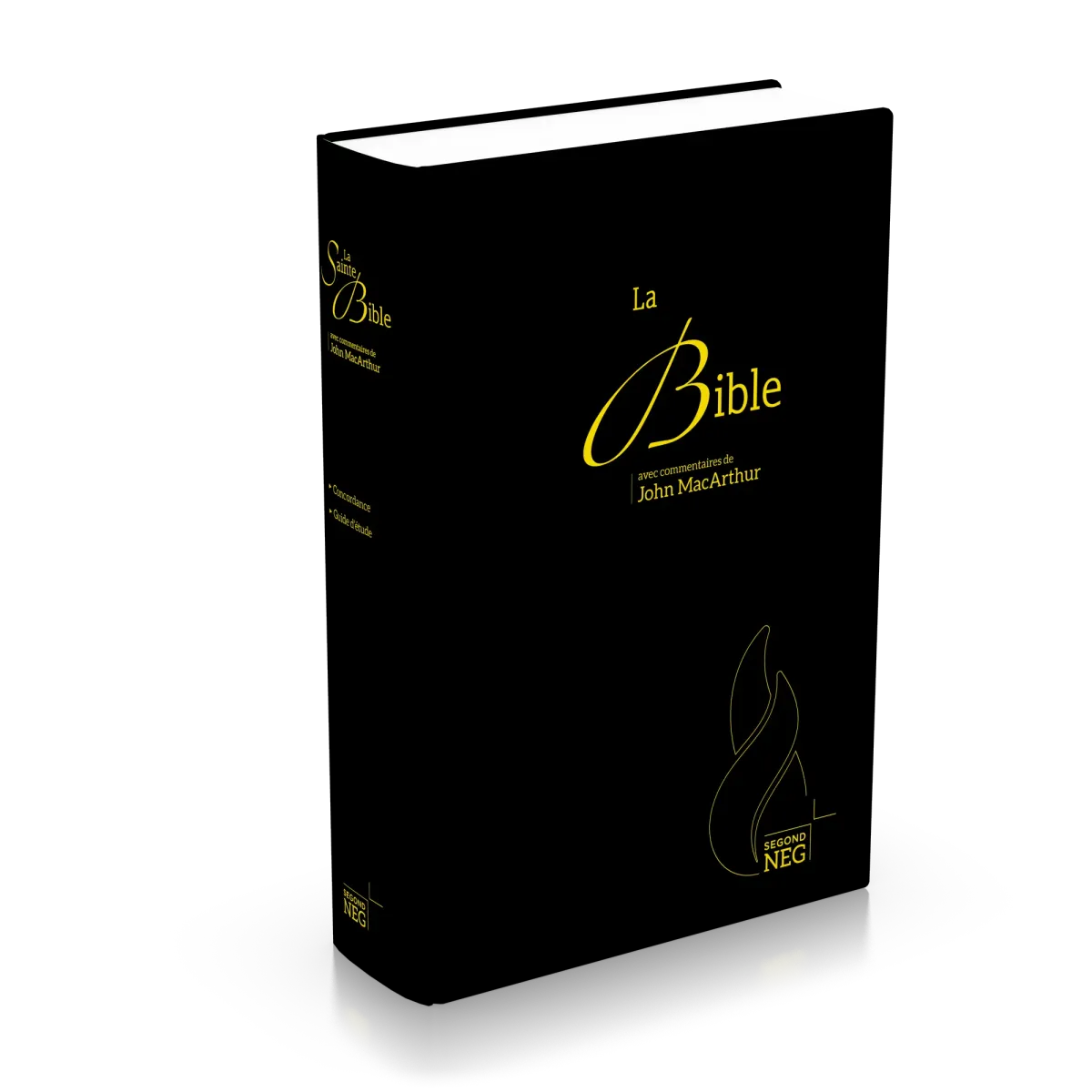 Bible d'étude Segond NEG MacArthur - Couverture rigide, Skyvertex noir