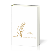 Bible Semeur 2015, compacte, blanche - couverture rigide, renforcée lin, tranches or