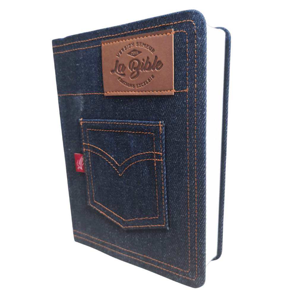 Bible Semeur 2015, compacte, couverture jeans souple bleue - tranche blanche