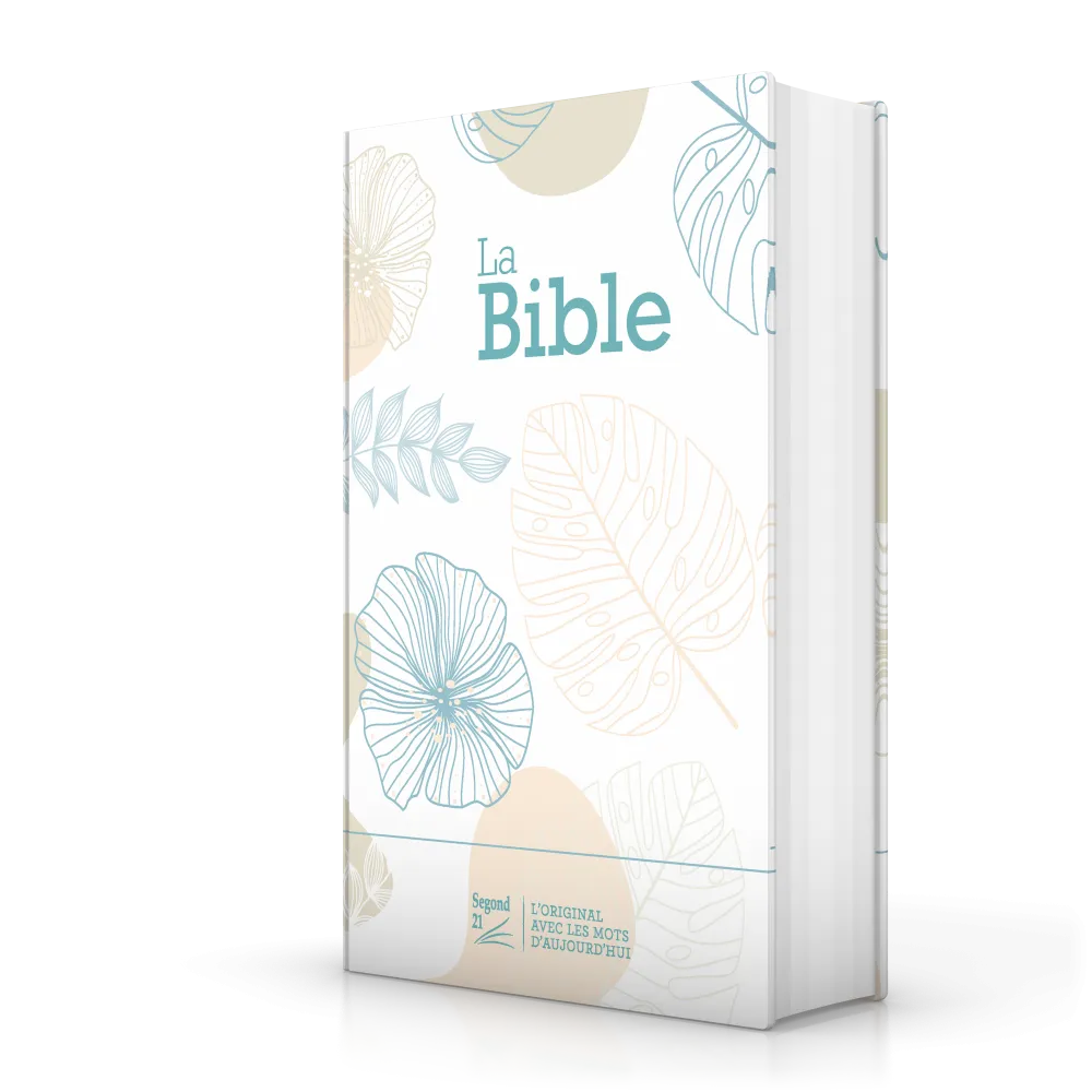 Bible Segond 21 compacte (Premium Style) - couverture rigide  toilée matelassée motif feuilles