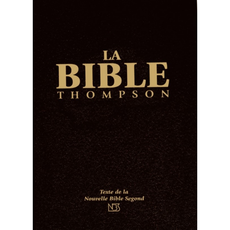 Bible d'étude Thompson NBS, noire - couverture rigide, skyvertex, avec onglets