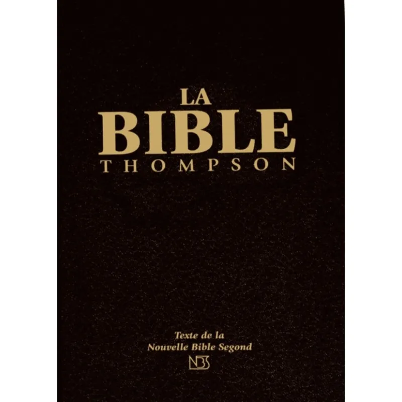 Bible d'étude Thompson NBS, noire, paroles de Jésus en rouge - couverture rigide, skyvertex
