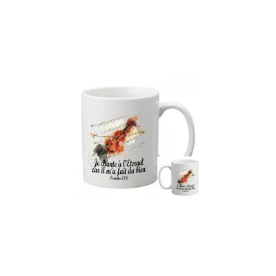 Mug "Je chante à l'Éternel […]" Ps 13.6