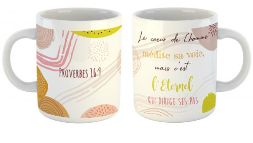 Mug "Le cœur de l'homme médite sa voix […]" - Proverbes 16.9